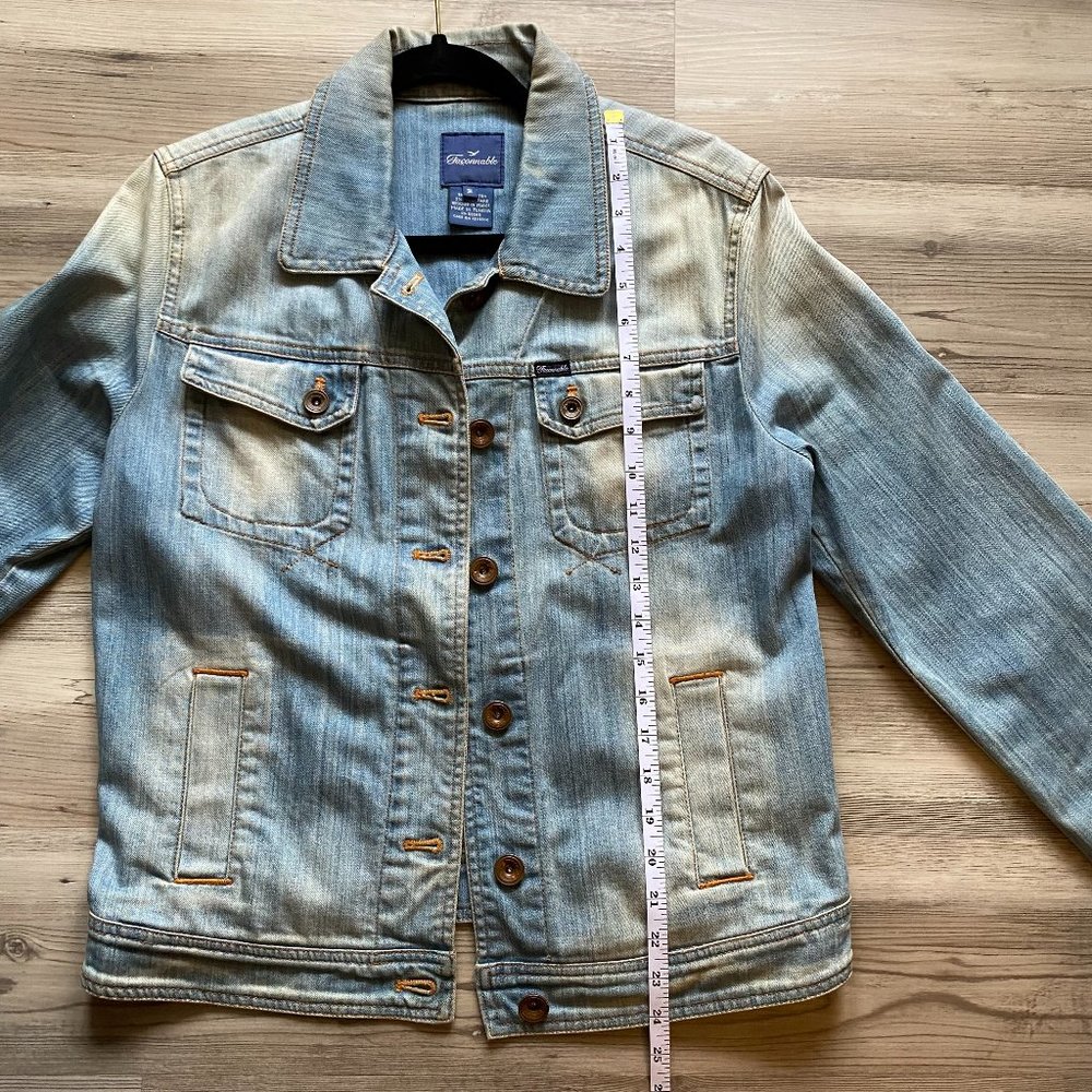 Faonnable Distressed Denim Jacket - image 8